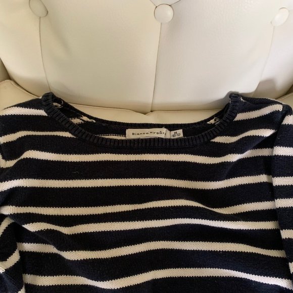 Bianca Nygard, Sweater 100% cotton, Size 10-12, M, Blue & White. - Picture 7 of 7